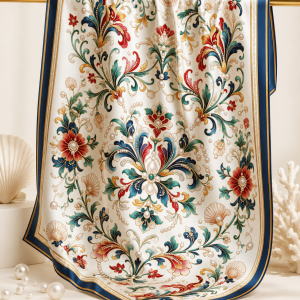 Elegant Bloom Collection  | Silk Scarf