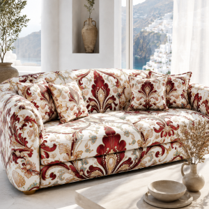 Crimson Opal Garden Collection | Sofa & Cushion