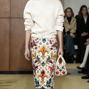 Phantom Lumière Garden Collection | Fashion Midi Skirt + Matching Bag