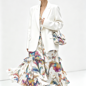 Iridescent Garden Collection  | Tiered Ruffle Maxi Dress